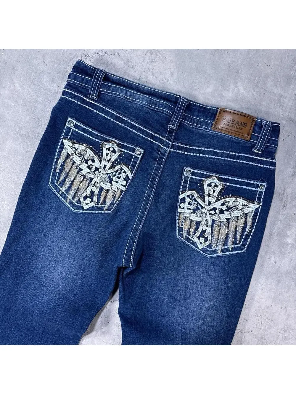 Y2K Y Jeans 00s Flared Denim Blue Jeans